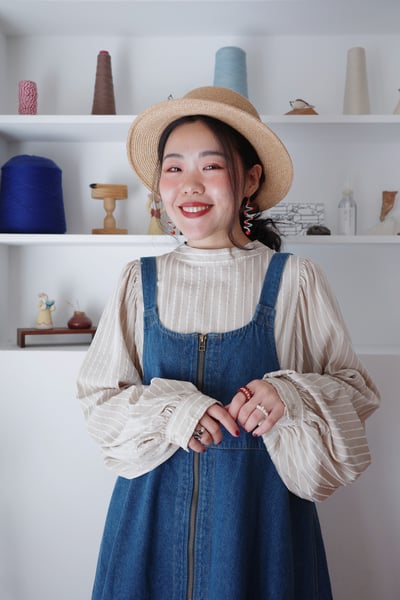 𓏭份量感優雅抓摺袖直紋緹花上衣8