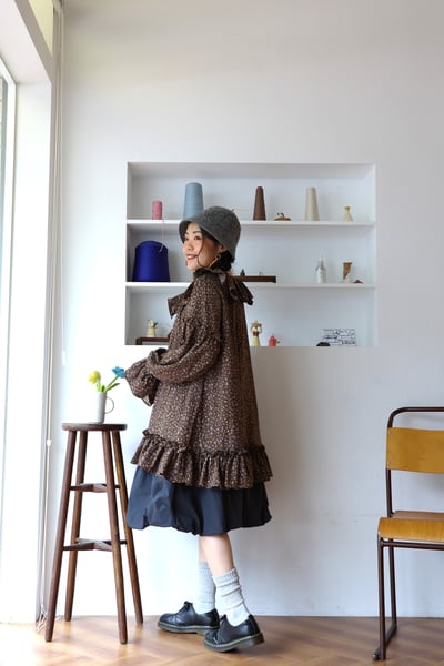 𓏭份量感荷葉層次上衣/小洋裝4