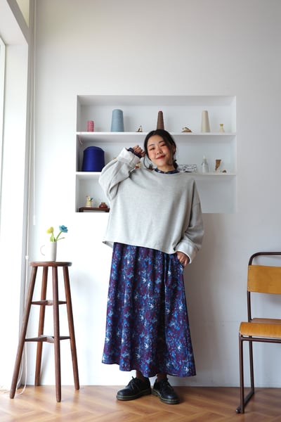 𓏭油畫塗鴉腰線剪裁洋裝13