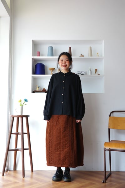 𓏭木耳抽鬚花邊拼接純色襯衫8