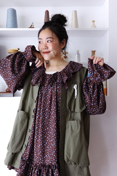 𓏭份量感荷葉層次上衣/小洋裝11