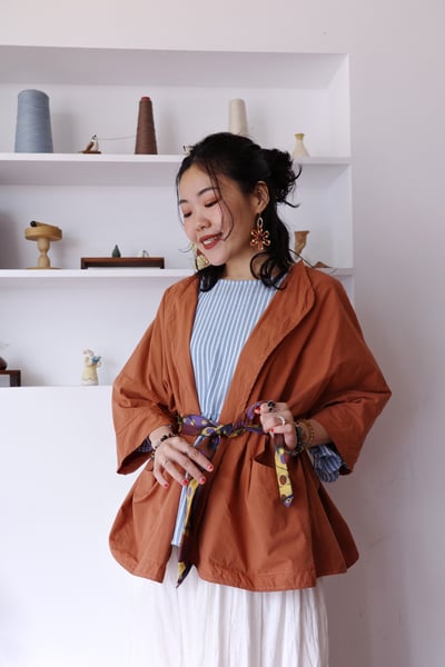 大口袋純色開襟罩衫16