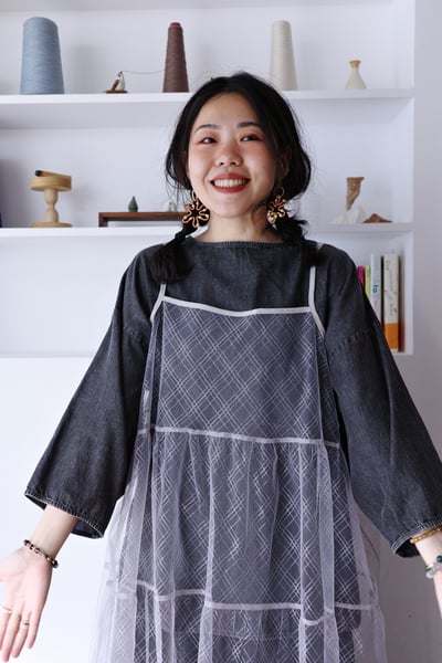 𓏭洗色丹寧七分袖簡約上衣15