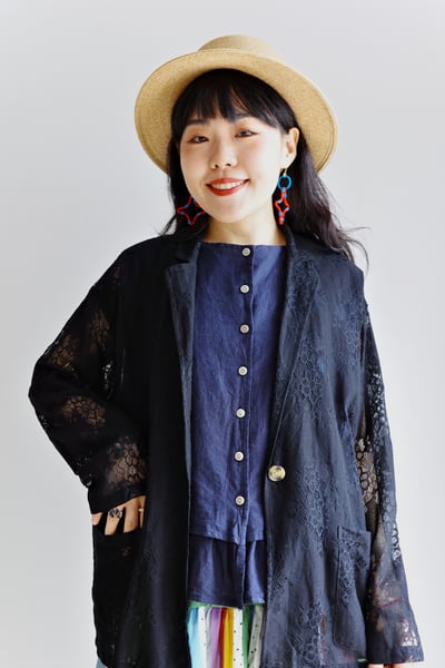 𓏭大人感蕾絲西裝外套14