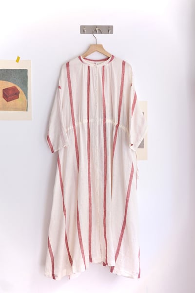 𓏭腰抽繩繫帶修身拼接開襟罩衫洋裝23