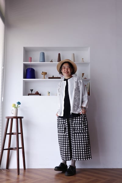 兔子企鵝精緻蕾絲刺繡罩衫上衣9