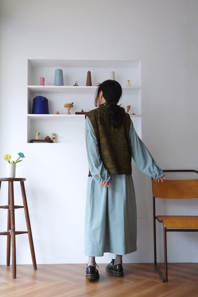 𓏭變形蟲圖騰花布拼接背心17