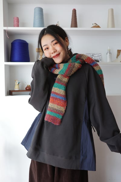 𓏭兩側拼接可調腰身連帽上衣16