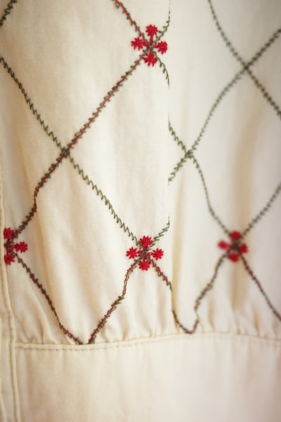 𓏭菱格花花刺繡布勞森襯衫外套16