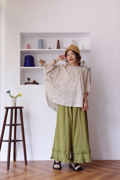 木漏日小織點刺繡鬆身上衣12