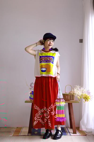 彩色魚網編織提袋11