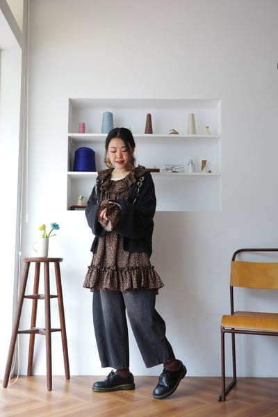 𓏭份量感荷葉層次上衣/小洋裝5