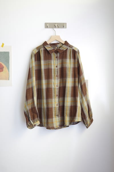 𓏭混色方格二重紗襯衫10