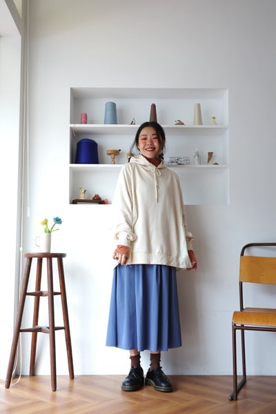 𓏭兩側拼接可調腰身連帽上衣3