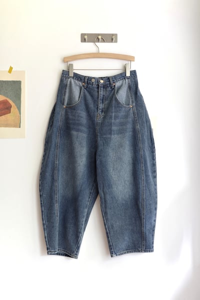 𓏭立體版型刷色雙扣丹寧褲18