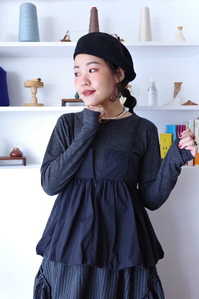 𓏭羅紋上衣Ｘ 吊帶氣球泡泡 兩件式上衣16