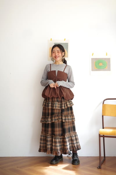 𓏭羅紋上衣Ｘ 吊帶氣球泡泡 兩件式上衣6