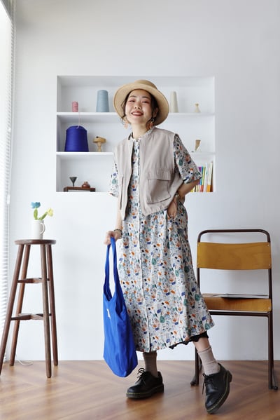 抽鬚下擺可調大口袋背心12