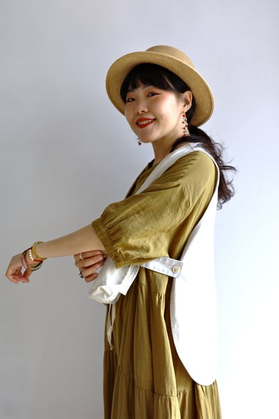 𓏭雙色拼接繫帶工裝背心17