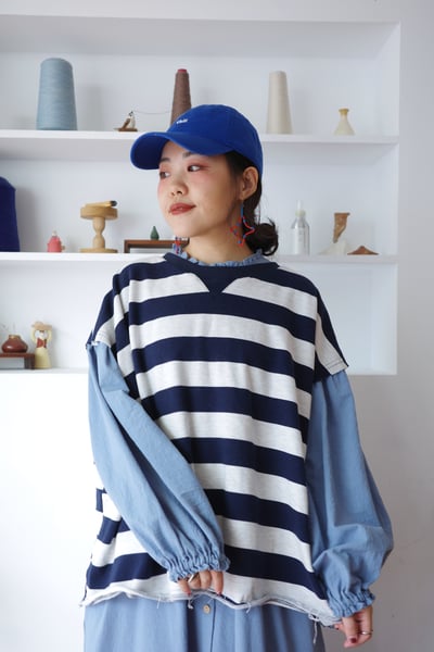 𓏭前後兩穿開襟毛巾布鬆身背心11