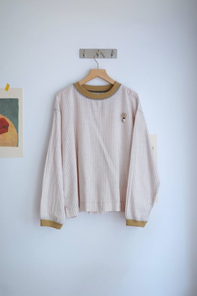 𓏭羅紋拼接小蘑菇別針上衣21