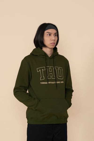 THU 經典帽Ｔ－綠色1