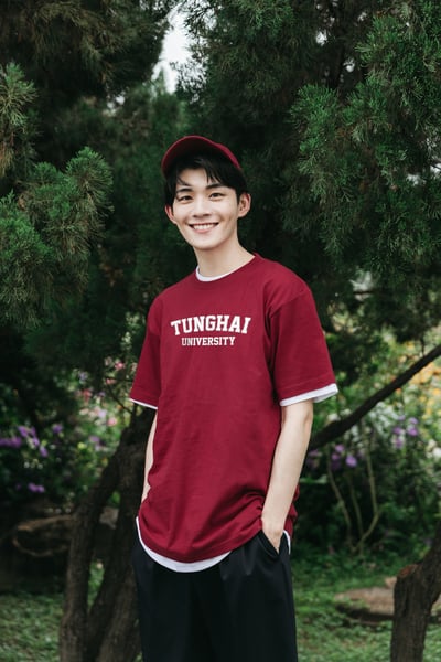 THU 學院短Ｔ－酒紅2