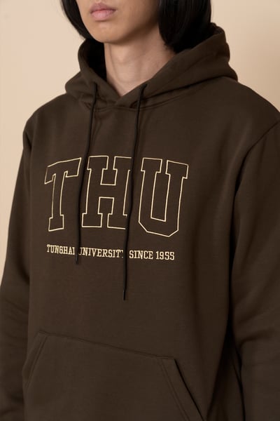 THU 經典帽Ｔ－褐色2