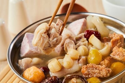 一品金湯鮑魚干貝佛跳牆8