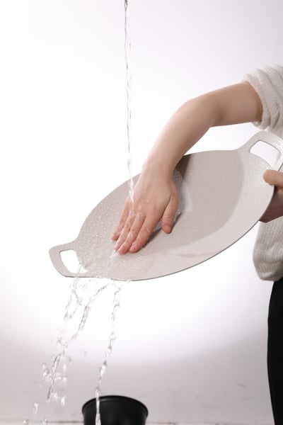 岩板麥飯石月圓烤盤6