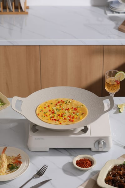 岩板麥飯石月圓烤盤8