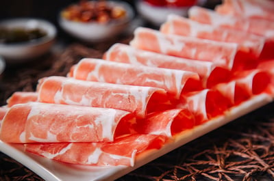 國產安心豬梅花火鍋肉片 300g7