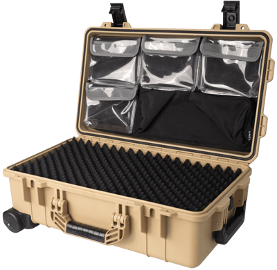 Vidafun V22 防水氣密抗撞提把滑輪箱 沙黑色10