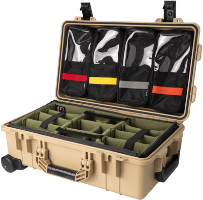 Vidafun V22 防水氣密抗撞提把滑輪箱 沙黑色20