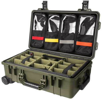 Vidafun V22 防水氣密抗撞提把滑輪箱 軍綠色20