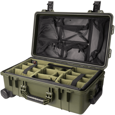 Vidafun V22 防水氣密抗撞提把滑輪箱 軍綠色8