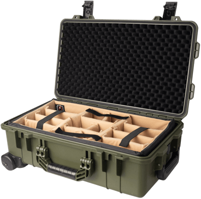 Vidafun V22 防水氣密抗撞提把滑輪箱 軍綠色5