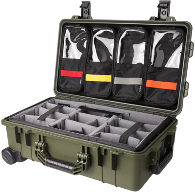 Vidafun V22 防水氣密抗撞提把滑輪箱 軍綠色19