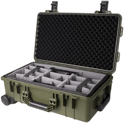 Vidafun V22 防水氣密抗撞提把滑輪箱 軍綠色3