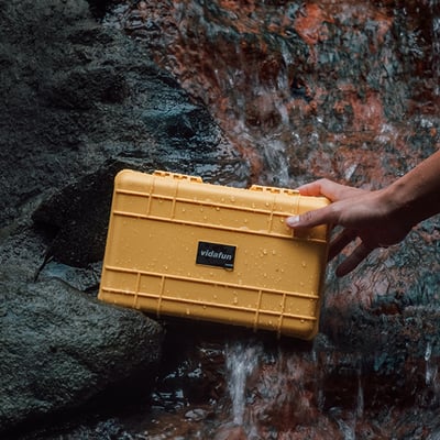 Vidafun V08 隨行防水氣密抗撞收納盒 黃黑色5