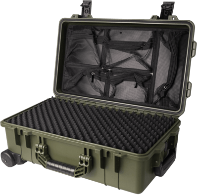 Vidafun V22 防水氣密抗撞提把滑輪箱 軍綠色6