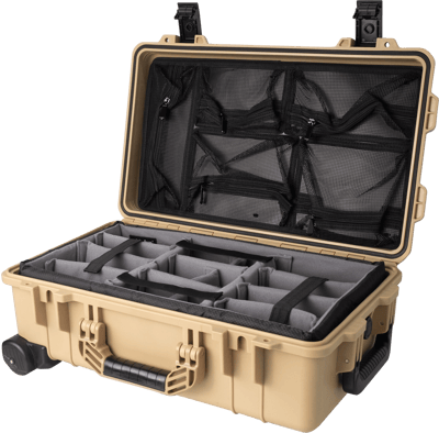 Vidafun V22 防水氣密抗撞提把滑輪箱 沙黑色7