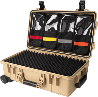 Vidafun V22 防水氣密抗撞提把滑輪箱 沙黑色18