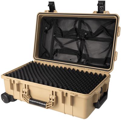 Vidafun V22 防水氣密抗撞提把滑輪箱 沙黑色6