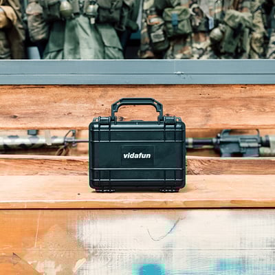 Vidafun V07 隨行防水氣密抗撞提把收納盒 黑色1