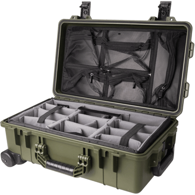 Vidafun V22 防水氣密抗撞提把滑輪箱 軍綠色7