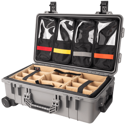 Vidafun V22 防水氣密抗撞提把滑輪箱 灰黑色21