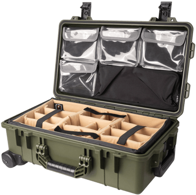 Vidafun V22 防水氣密抗撞提把滑輪箱 軍綠色13