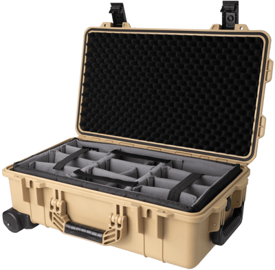 Vidafun V22 防水氣密抗撞提把滑輪箱 沙黑色3