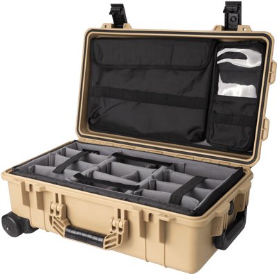 Vidafun V22 防水氣密抗撞提把滑輪箱 沙黑色15